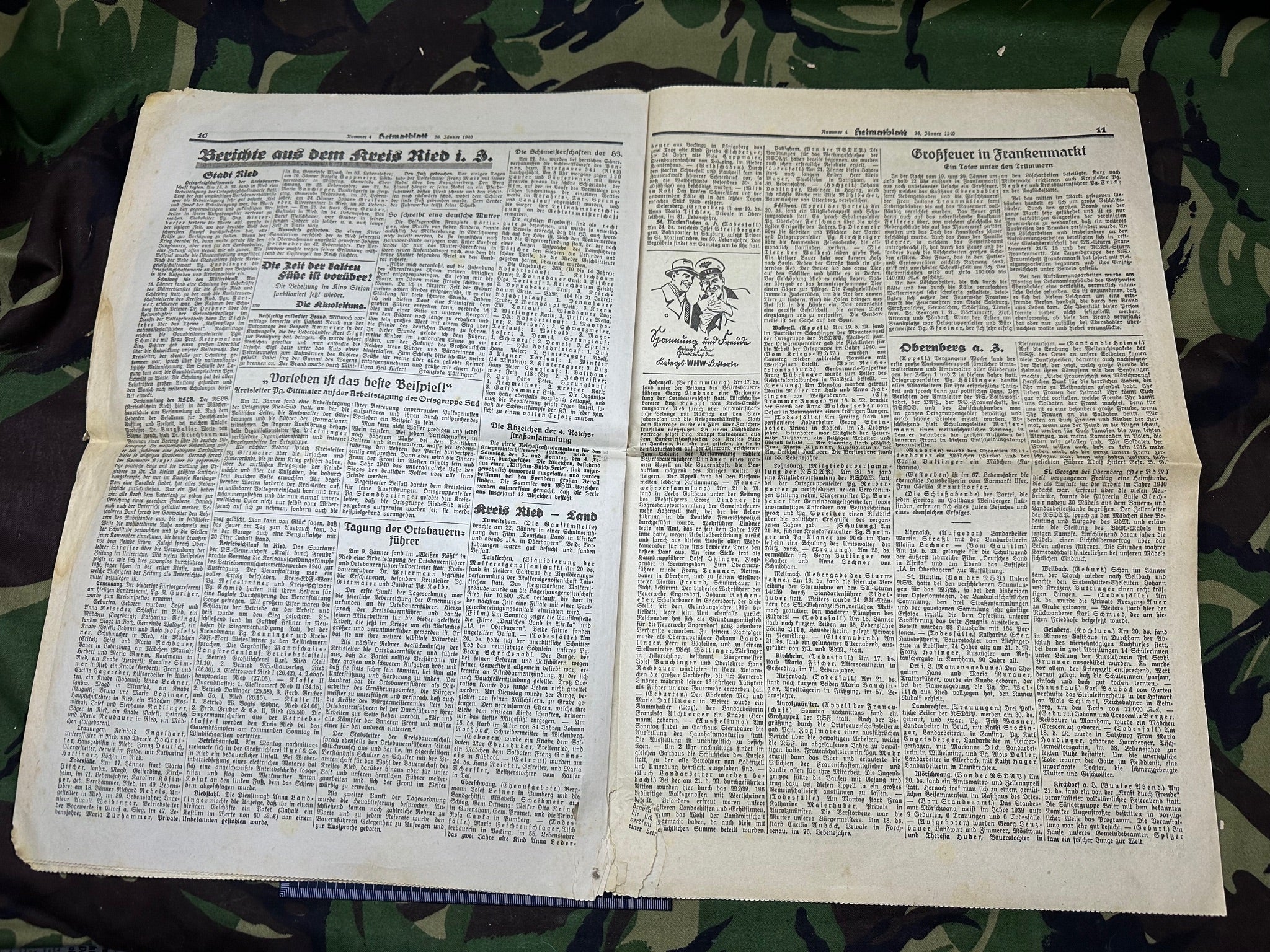 Original WW2 German Party Heimatblatt Political Newspaper - 26th January 1940 - The Militaria Shop