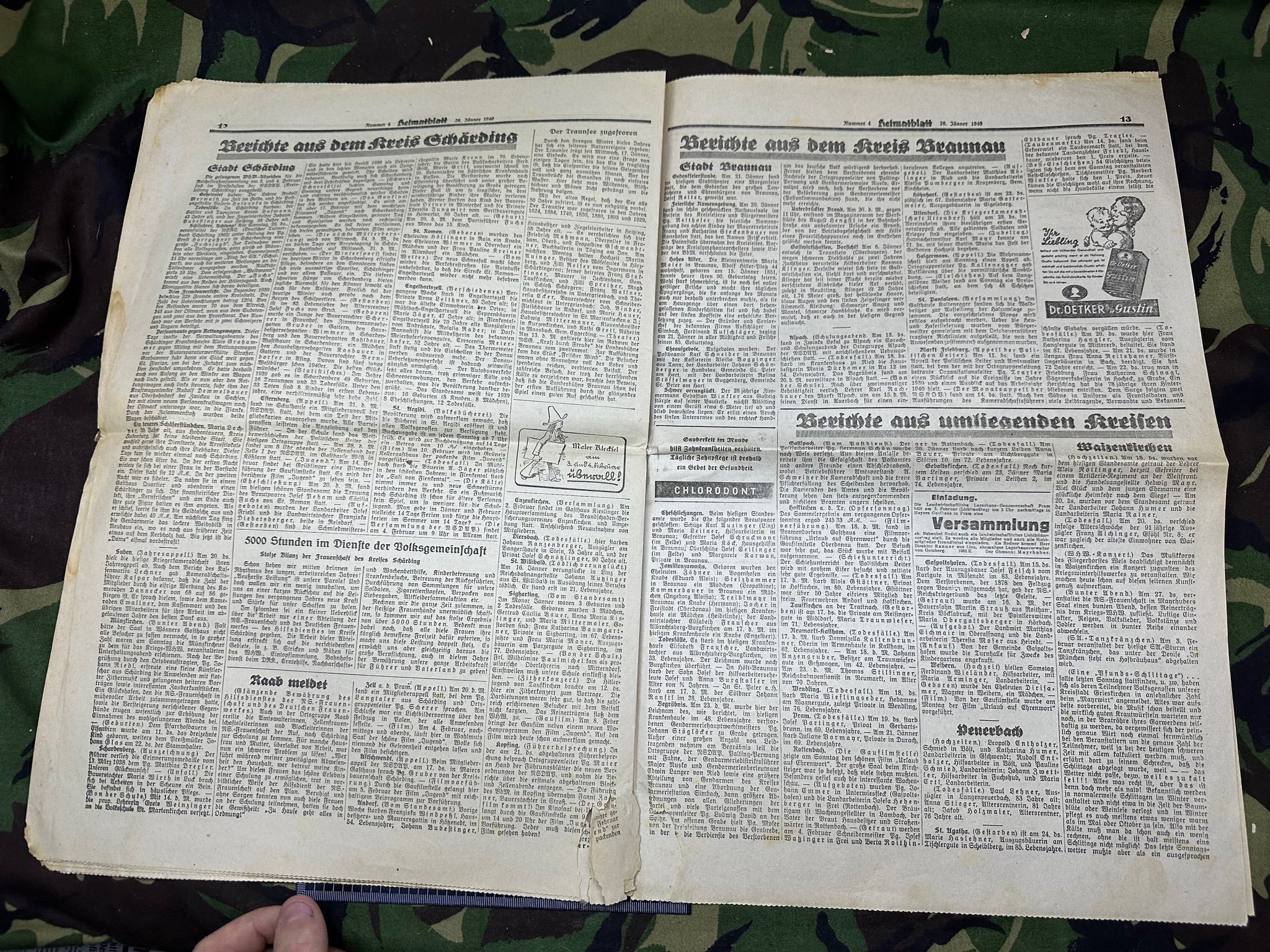 Original WW2 German Party Heimatblatt Political Newspaper - 26th January 1940 - The Militaria Shop