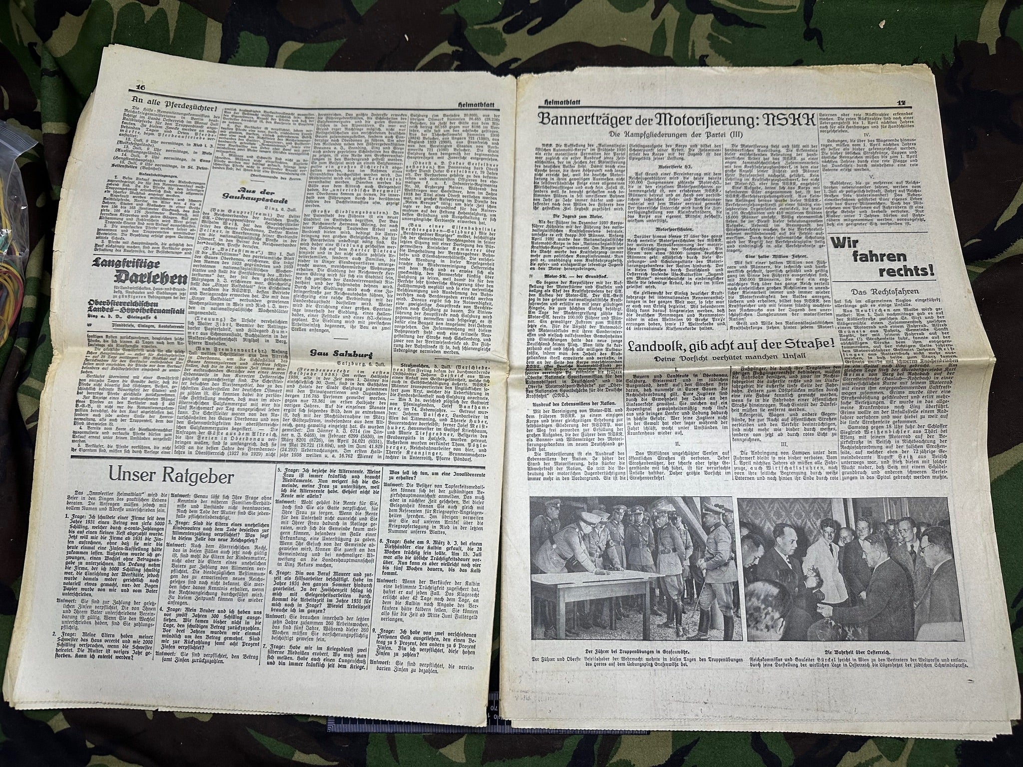 Original WW2 German Party Heimatblatt Political Newspaper - 7th July 1938 - The Militaria Shop