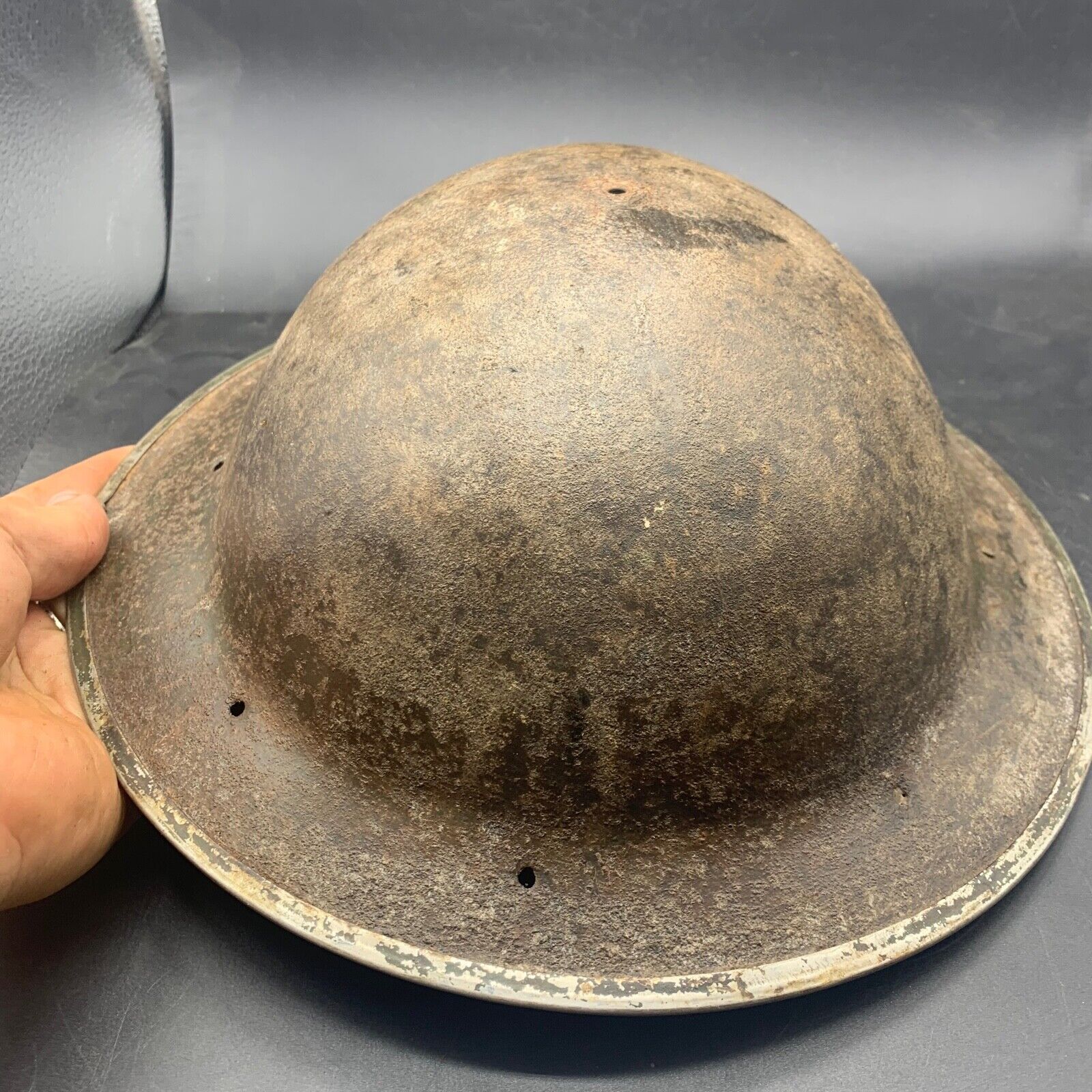 Original WW2 South African Army Mk2 Brodie Helmet - British Style Combat Helmet - The Militaria Shop