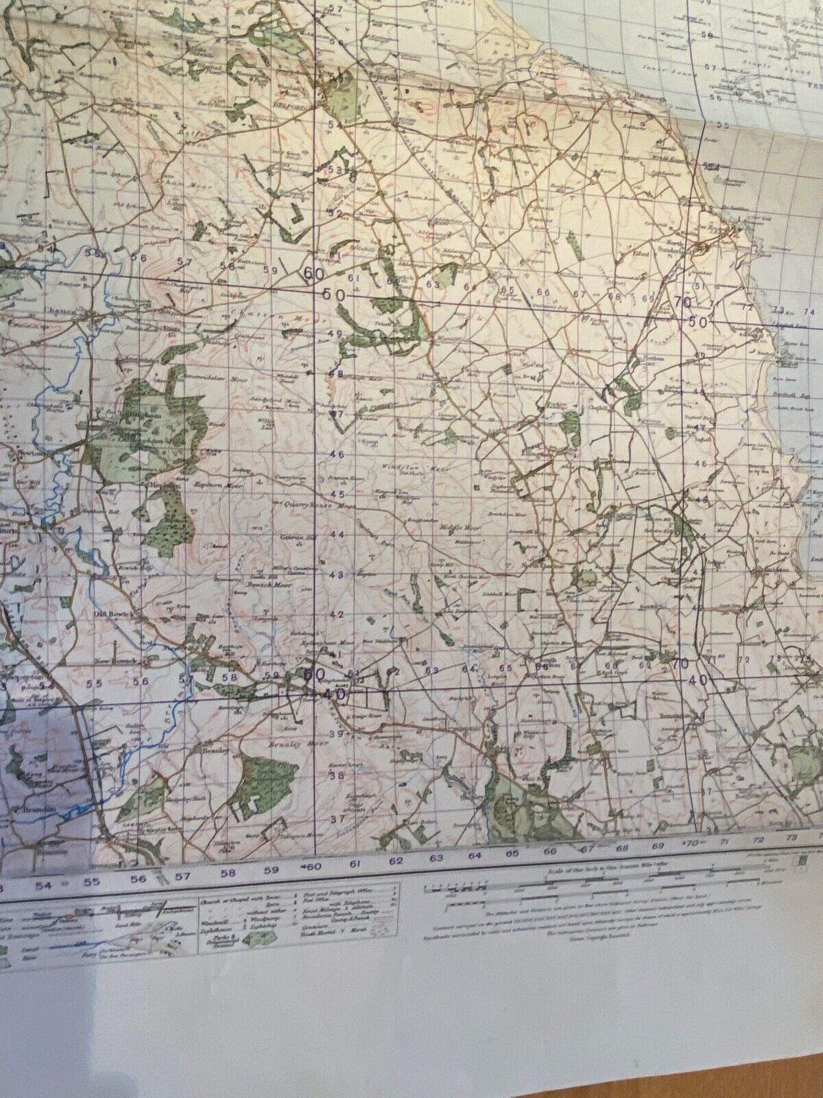 WW2 British Army 1932 MILITARY EDITION General Staff map HOLY ISLAND. - The Militaria Shop