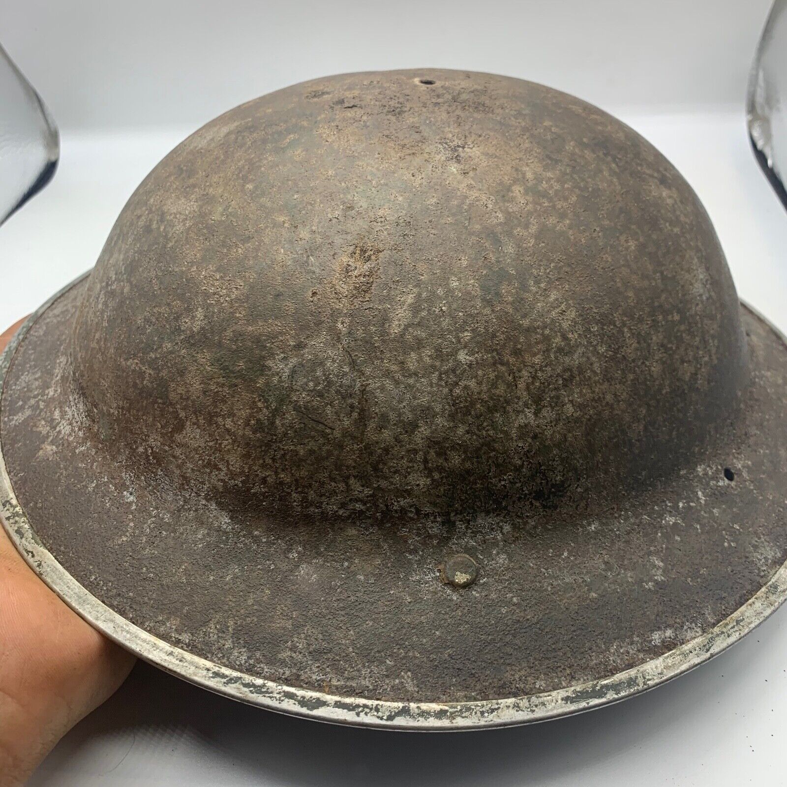 Original WW2 South African Army Mk2 Brodie Helmet - British Style Combat Helmet - The Militaria Shop