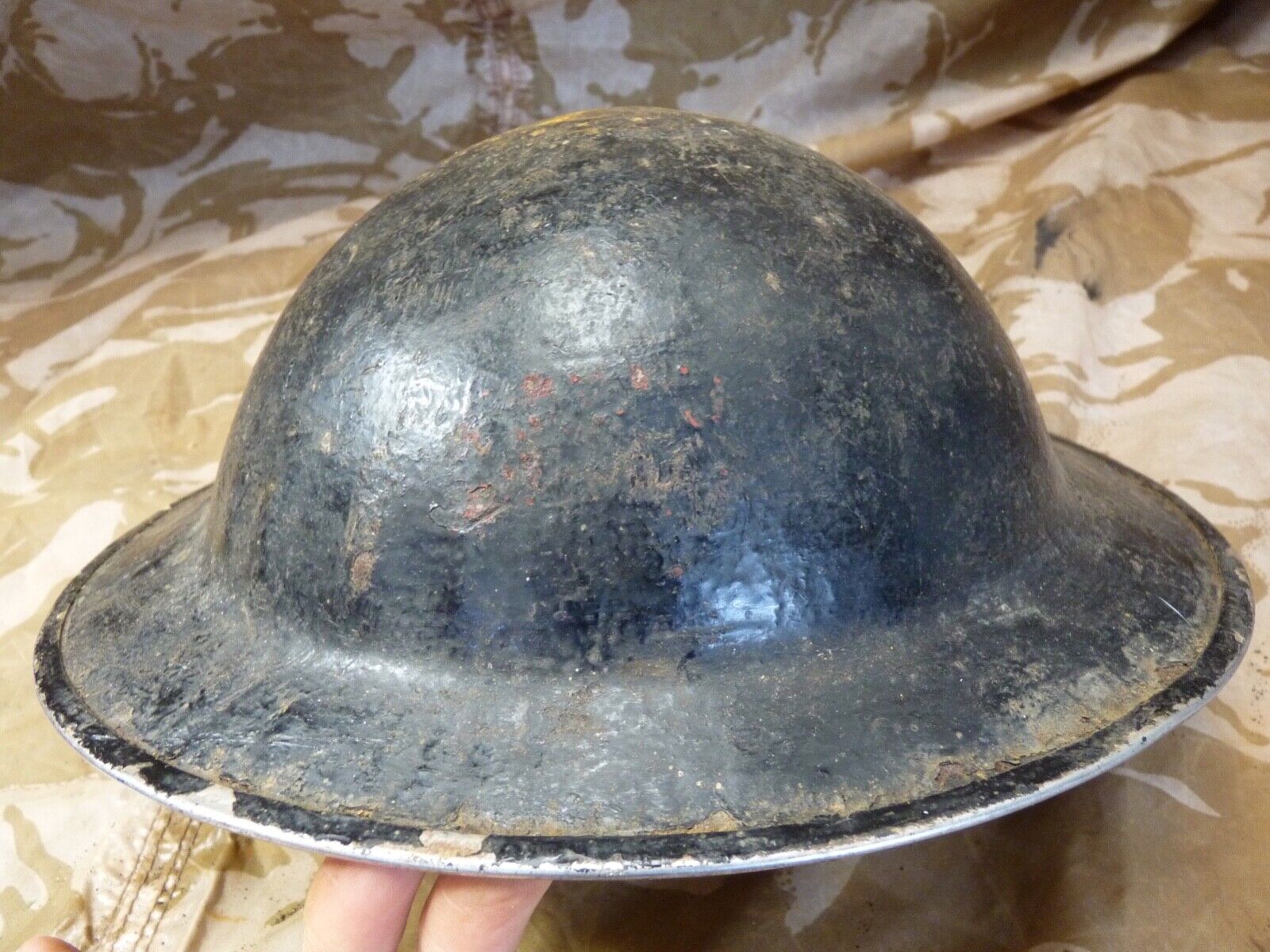 Original WW2 British Style South African Mk2 Army Combat Helmet - The Militaria Shop