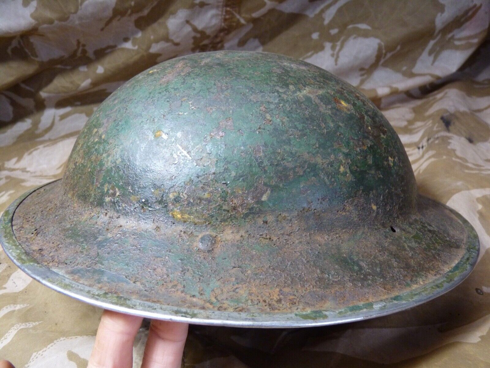 Original WW2 British Style South African Mk2 Army Combat Helmet - The Militaria Shop