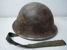 Load image into Gallery viewer, Mk3 Canadian / British Army Original WW2 Turtle Helmet High Rivet - The Militaria Shop