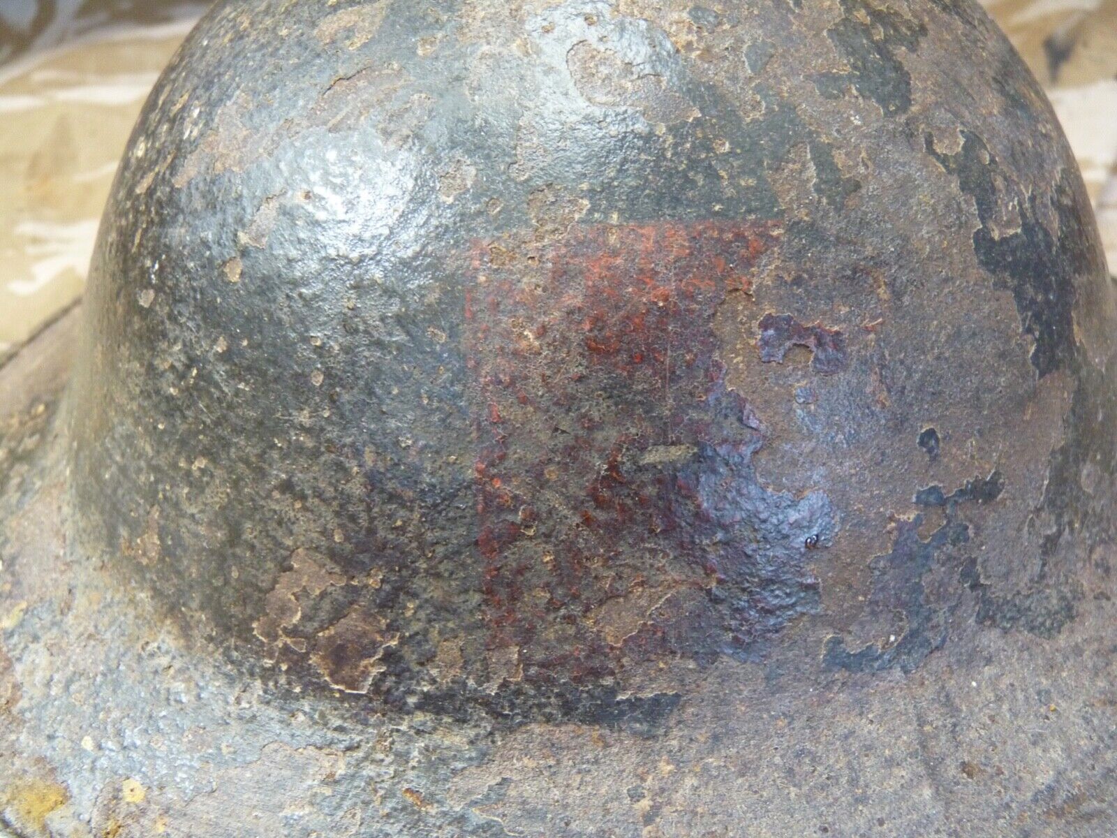 Original WW2 British Style South African Mk2 Army Combat Helmet - The Militaria Shop