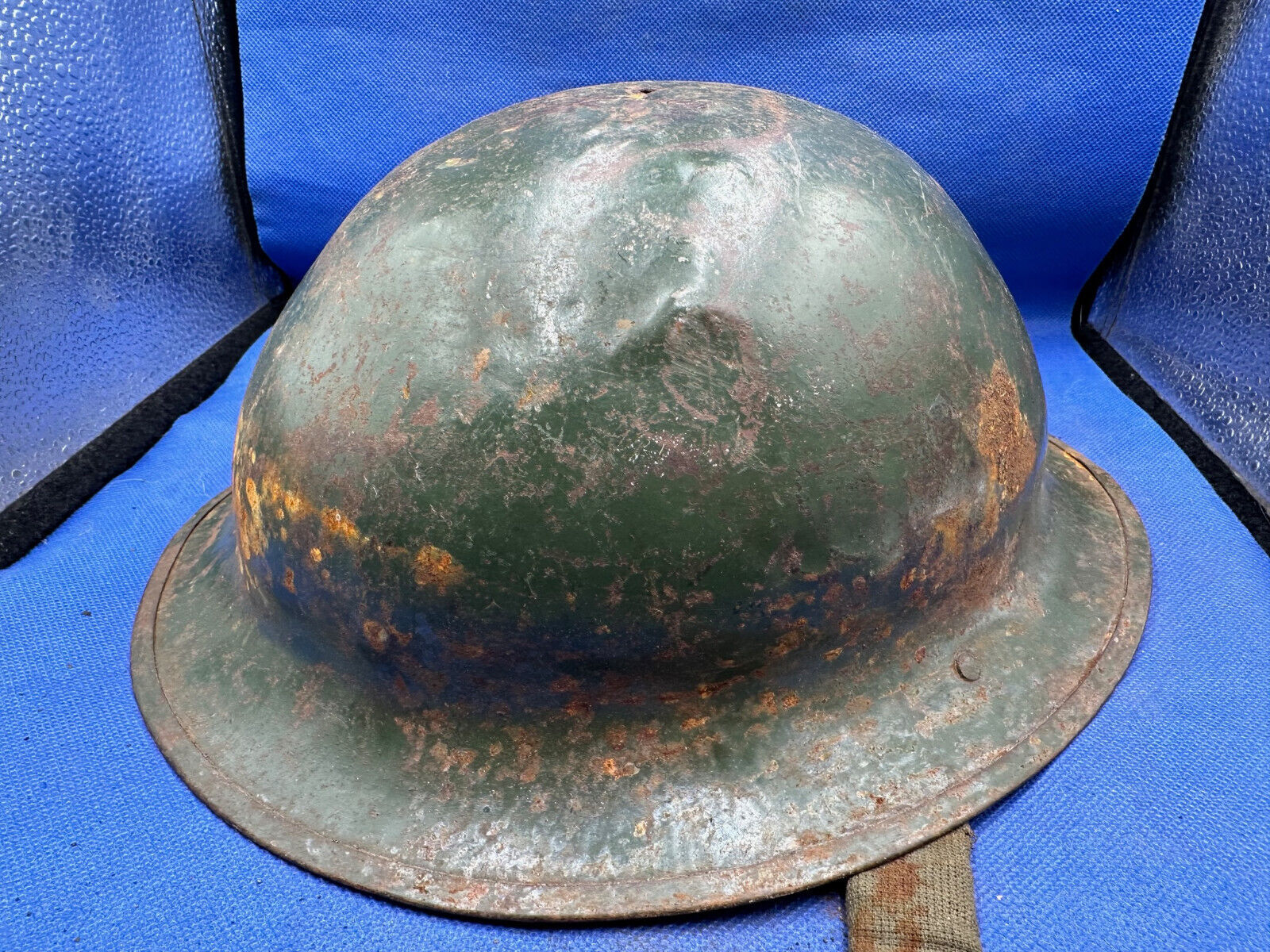 Original British Army Mk1 Brodie Helmet WW1 WW2 Combat Sevice