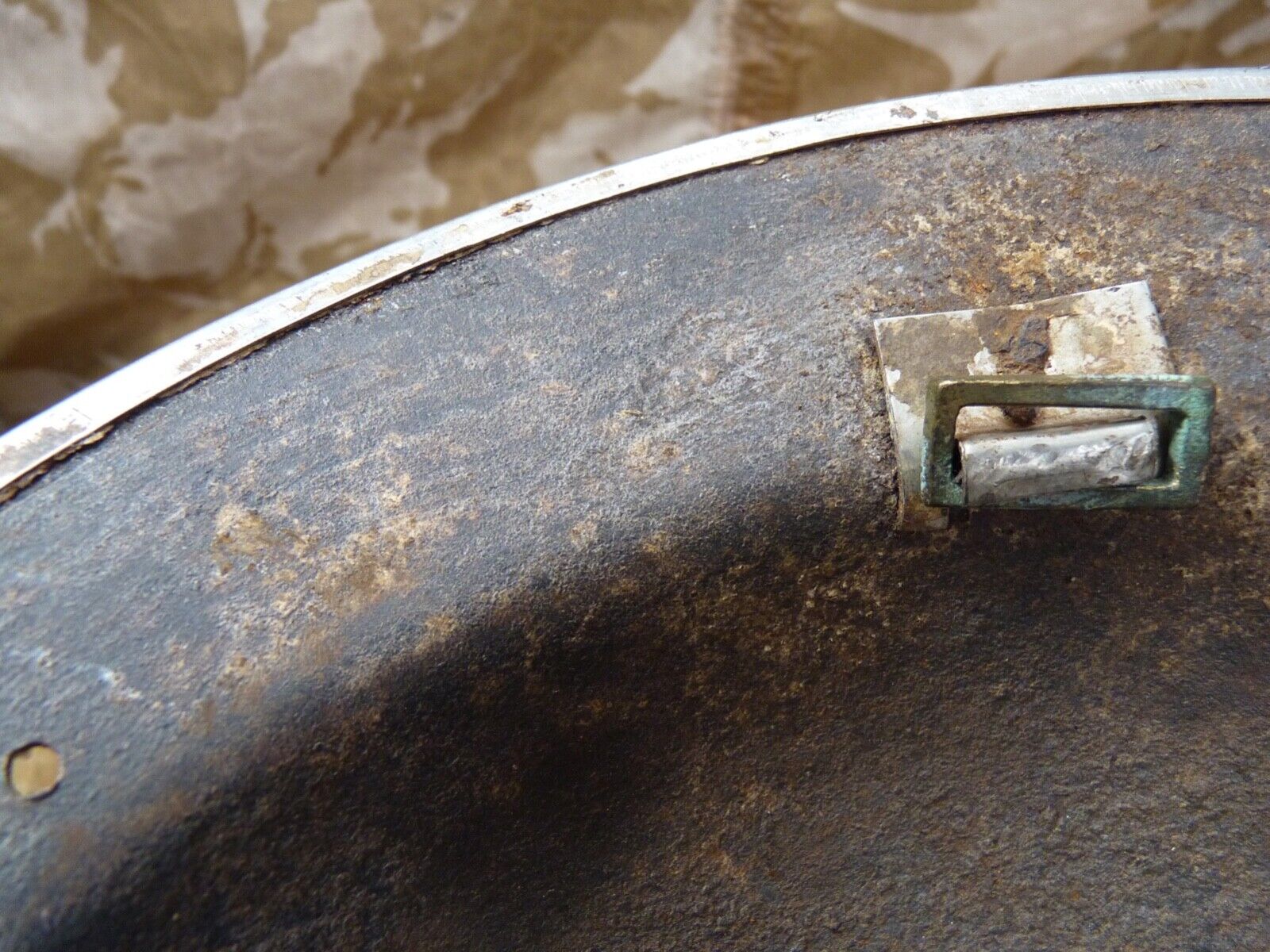 Original WW2 British Style South African Mk2 Army Combat Helmet - The Militaria Shop