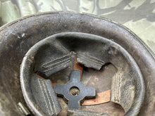 Load image into Gallery viewer, Original WW2 Canadian / British Army Mk3 High Rivet Turtle Helmet & Liner - The Militaria Shop