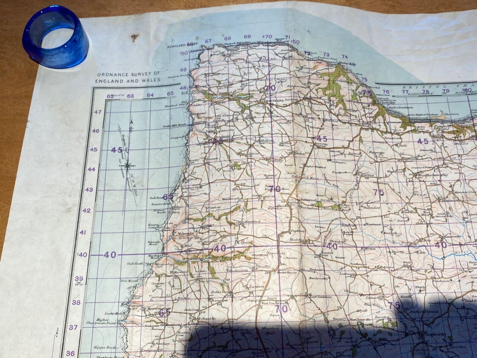 WW2 British Army 1931 dated MILITARY EDITION General Staff map RIVER TORRIDGE. - The Militaria Shop