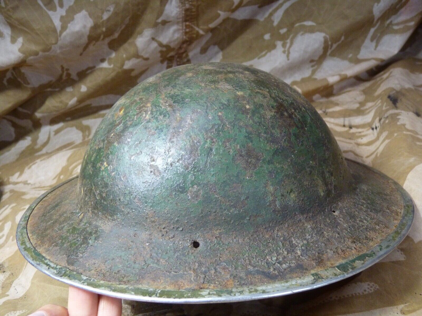 Original WW2 British Style South African Mk2 Army Combat Helmet - The Militaria Shop