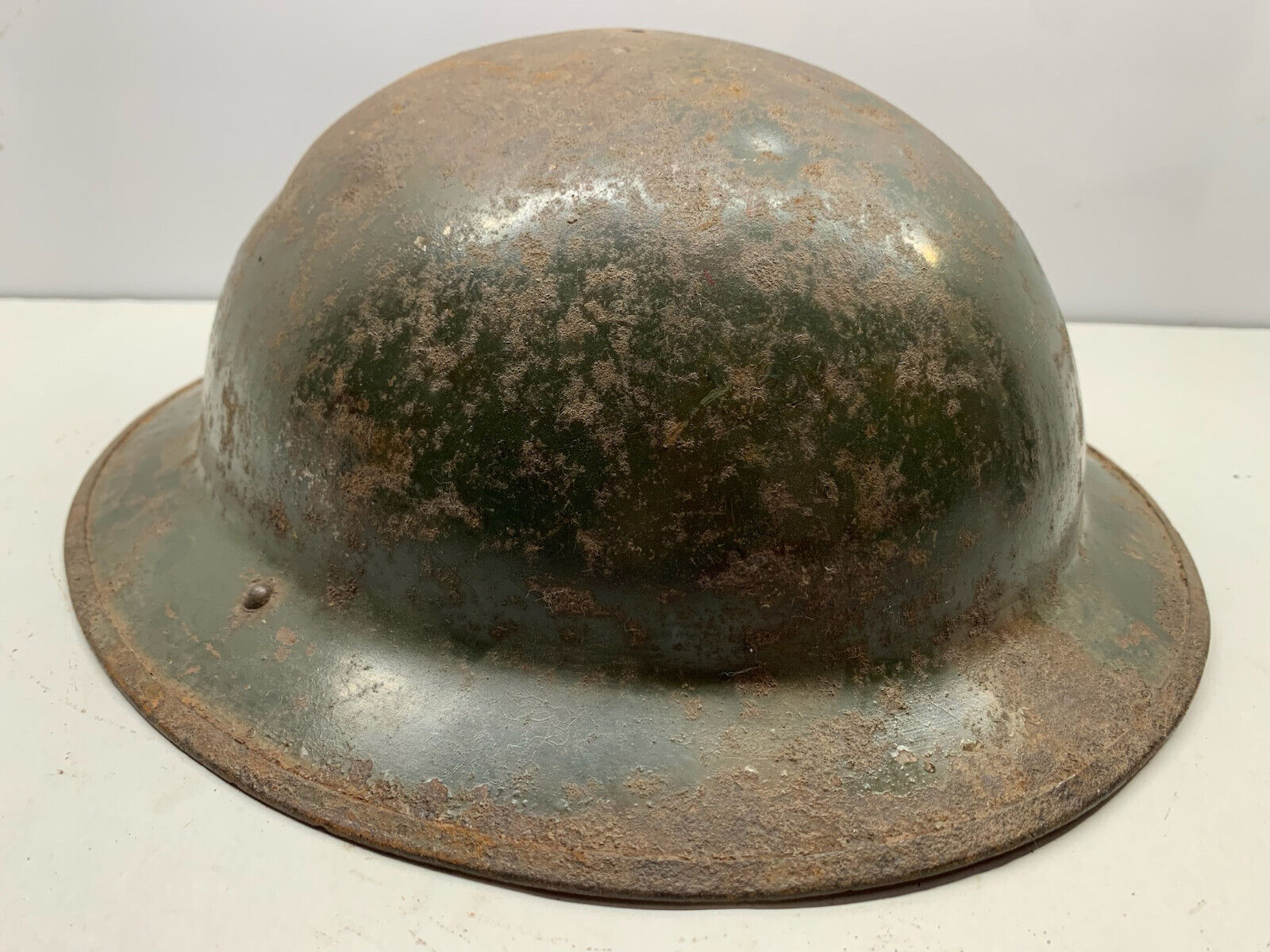 Original British Army Mk1 Brodie Helmet WW1 WW2 Combat Sevice Helmet