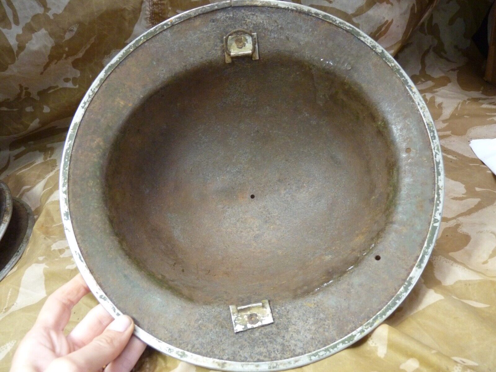 Original WW2 British Style South African Mk2 Army Combat Helmet - The Militaria Shop
