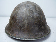 Load image into Gallery viewer, Mk3 Canadian / British Army Original WW2 Turtle Helmet High Rivet - The Militaria Shop