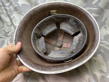 Load image into Gallery viewer, Original WW2 British / Canadian Army Mk3 High Rivet Turtle Helmet & Liner - The Militaria Shop