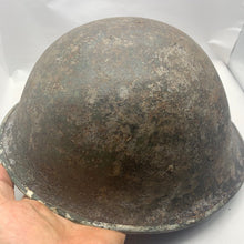 Load image into Gallery viewer, Original WW2 British / Canadian Army Mk3 Hight Rivet Turtle Army Combat Helmet - The Militaria Shop