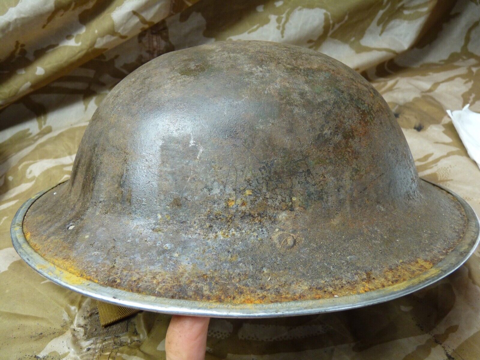 Original WW2 British Army Mk2 Army Combat Helmet - The Militaria Shop