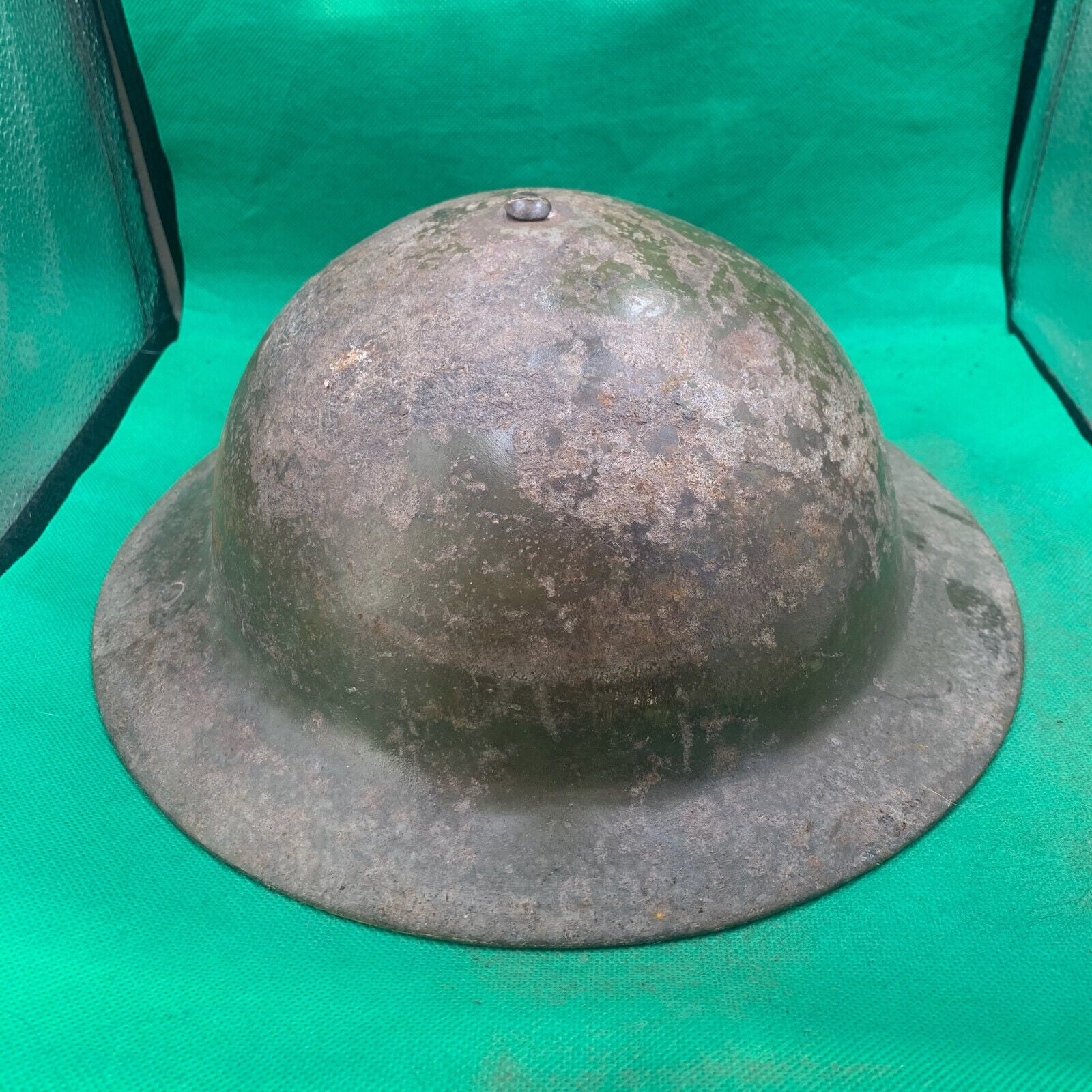 Original WW1 British Army Mk1 Rolled Edged Combat Helmet