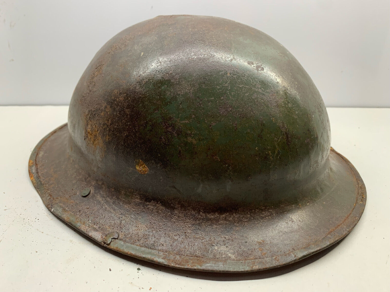 Original British Army Mk1 Brodie Helmet WW1 WW2 Combat Sevice