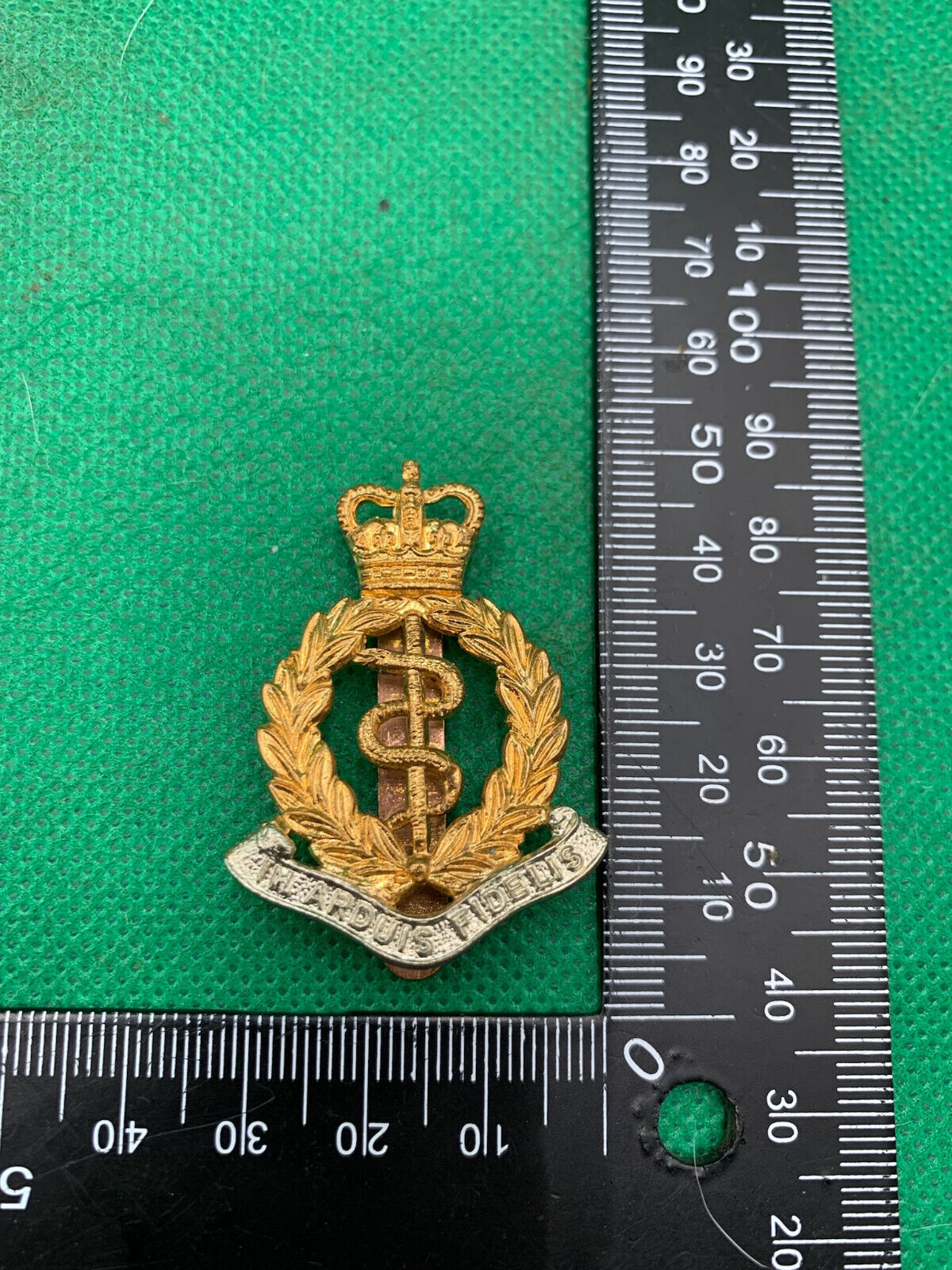 Royal Army Medical Corps RAMC British Army Cap Badge Queen's Crown