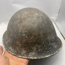 Load image into Gallery viewer, Original WW2 British / Canadian Army Mk3 Hight Rivet Turtle Army Combat Helmet - The Militaria Shop