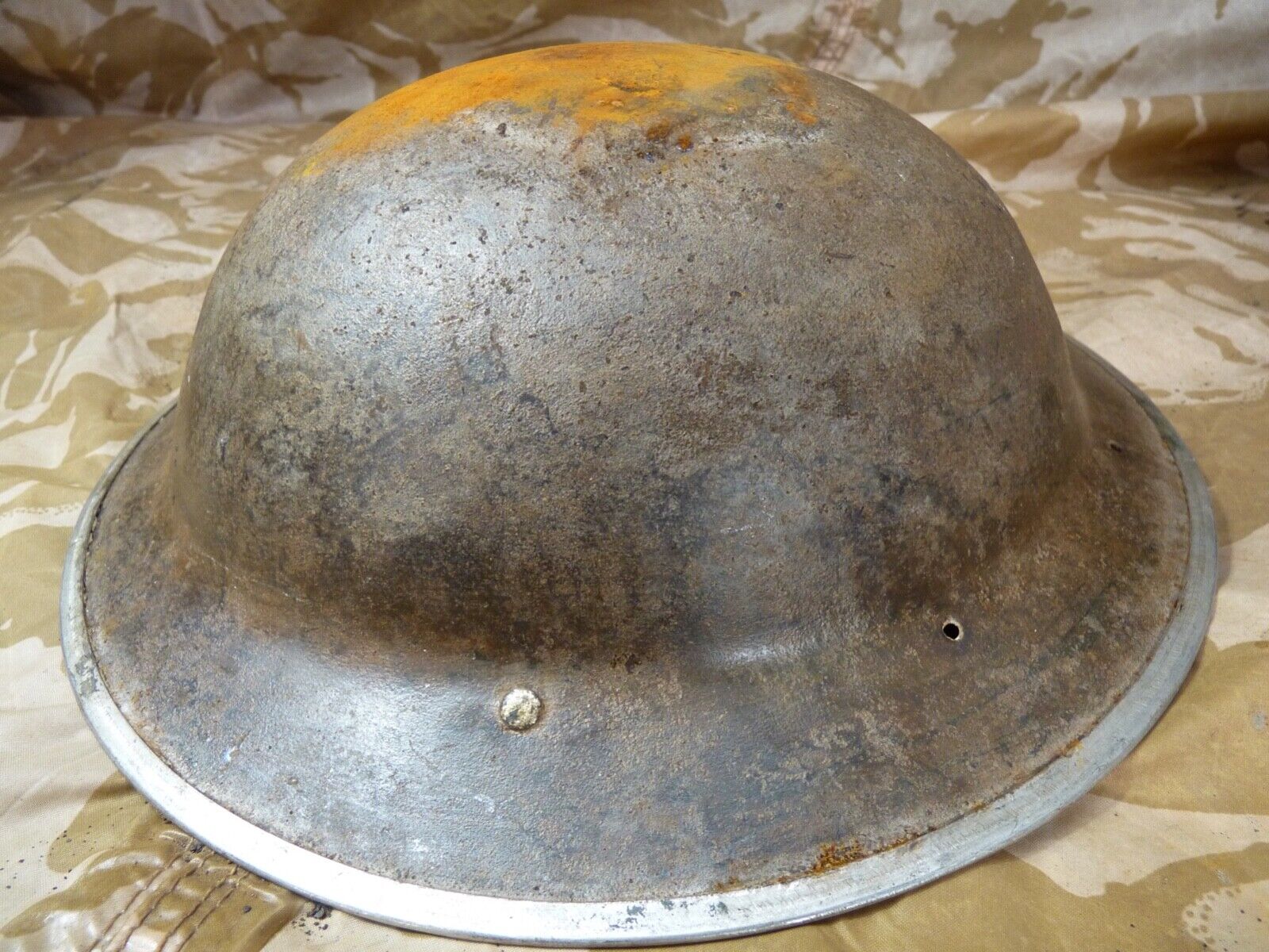 Original WW2 British Style South African Mk2 Army Combat Helmet - The Militaria Shop