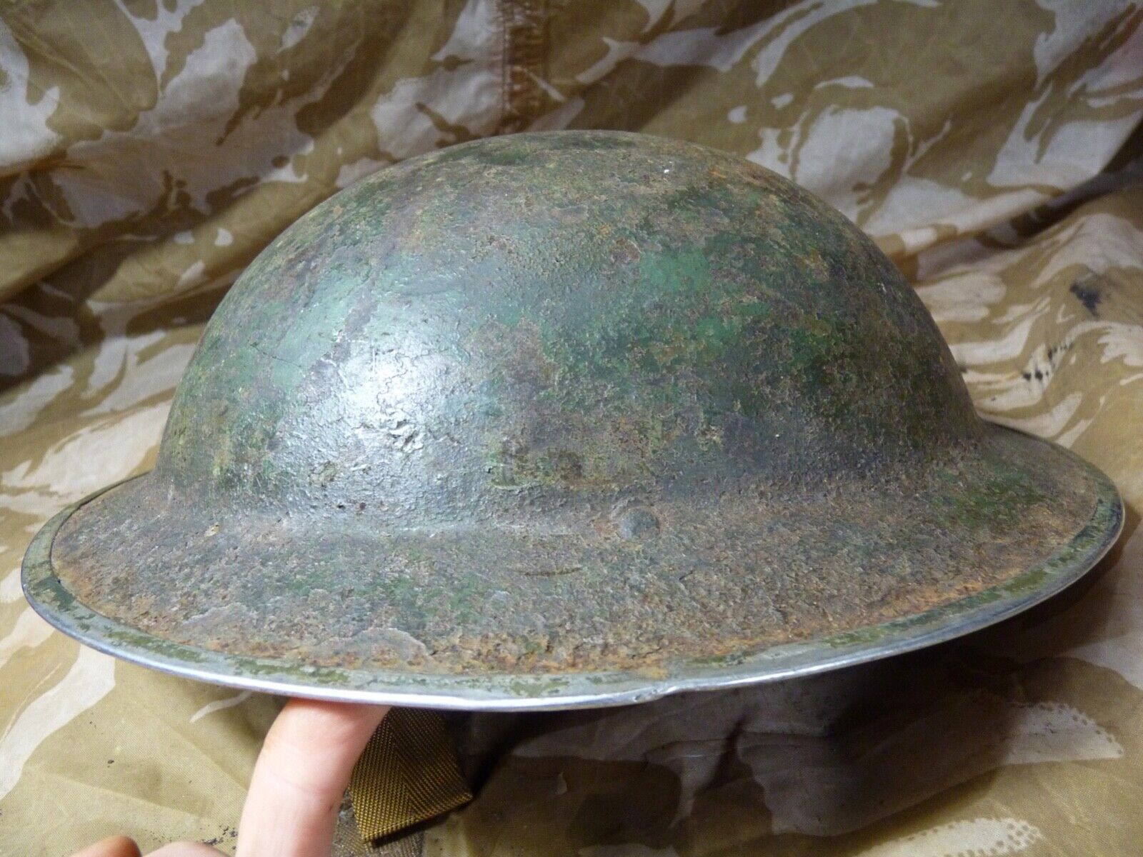 Original WW2 British Style South African Mk2 Army Combat Helmet - The Militaria Shop