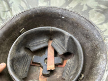 Load image into Gallery viewer, Original WW2 Canadian / British Army Mk3 High Rivet Turtle Helmet & Liner - The Militaria Shop