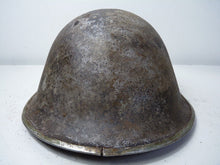 Load image into Gallery viewer, Mk3 Canadian / British Army Original WW2 Turtle Helmet High Rivet - The Militaria Shop