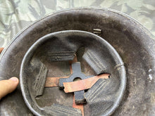 Load image into Gallery viewer, Original WW2 Canadian / British Army Mk3 High Rivet Turtle Helmet & Liner - The Militaria Shop