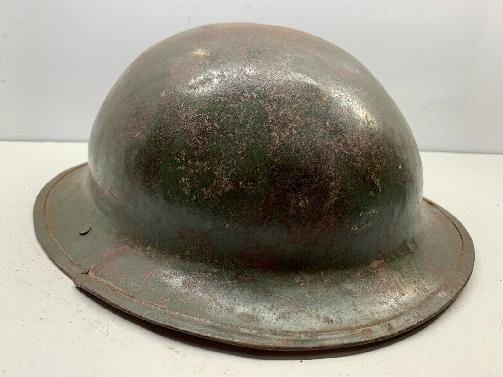 Original British Army Mk1 Brodie Helmet WW1 WW2 Combat Sevice