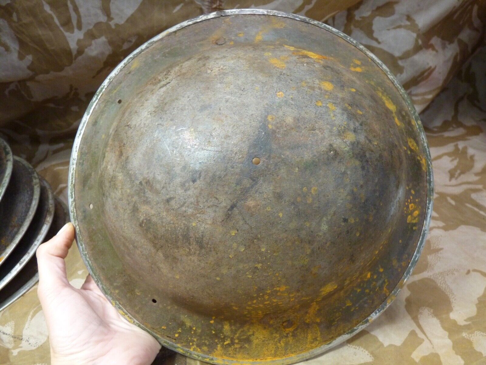 Original WW2 British Style South African Mk2 Army Combat Helmet - The Militaria Shop