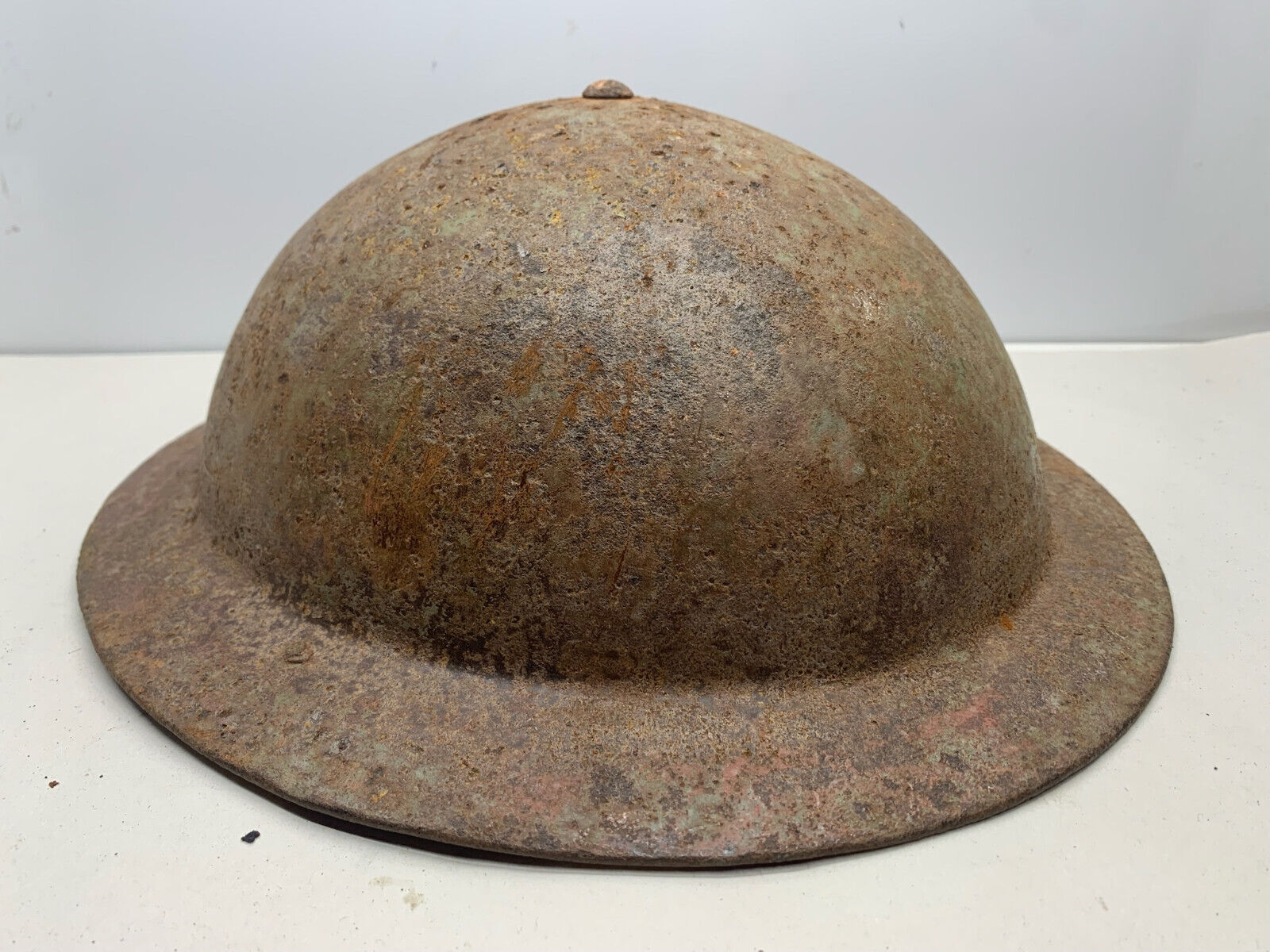 Original Rolled Edge WW1 WW2 British Army Brodie Mk1 Combat Helmet