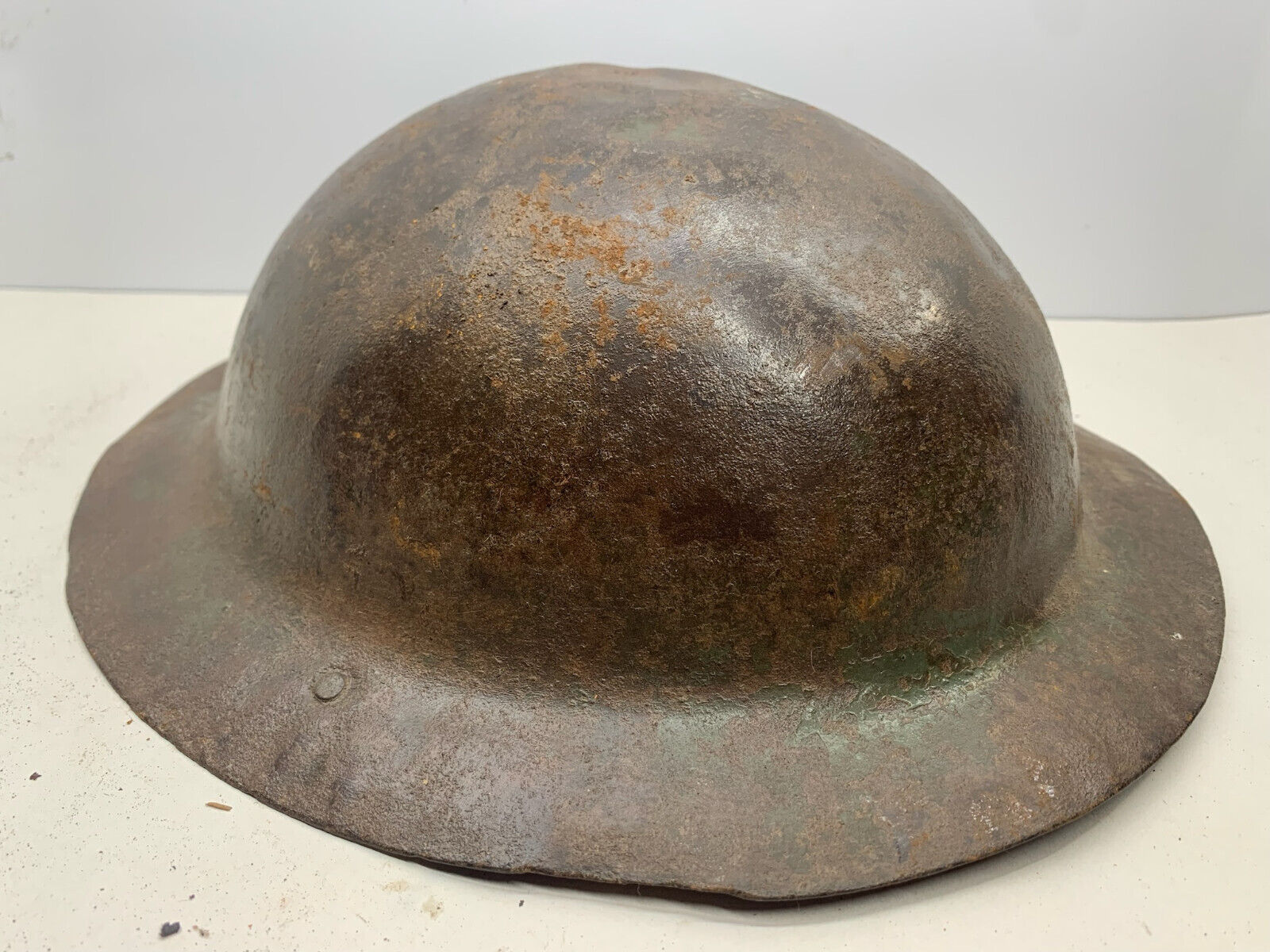 Original Raw Edge WW1 WW2 British Army Brodie Mk1 Combat Helmet