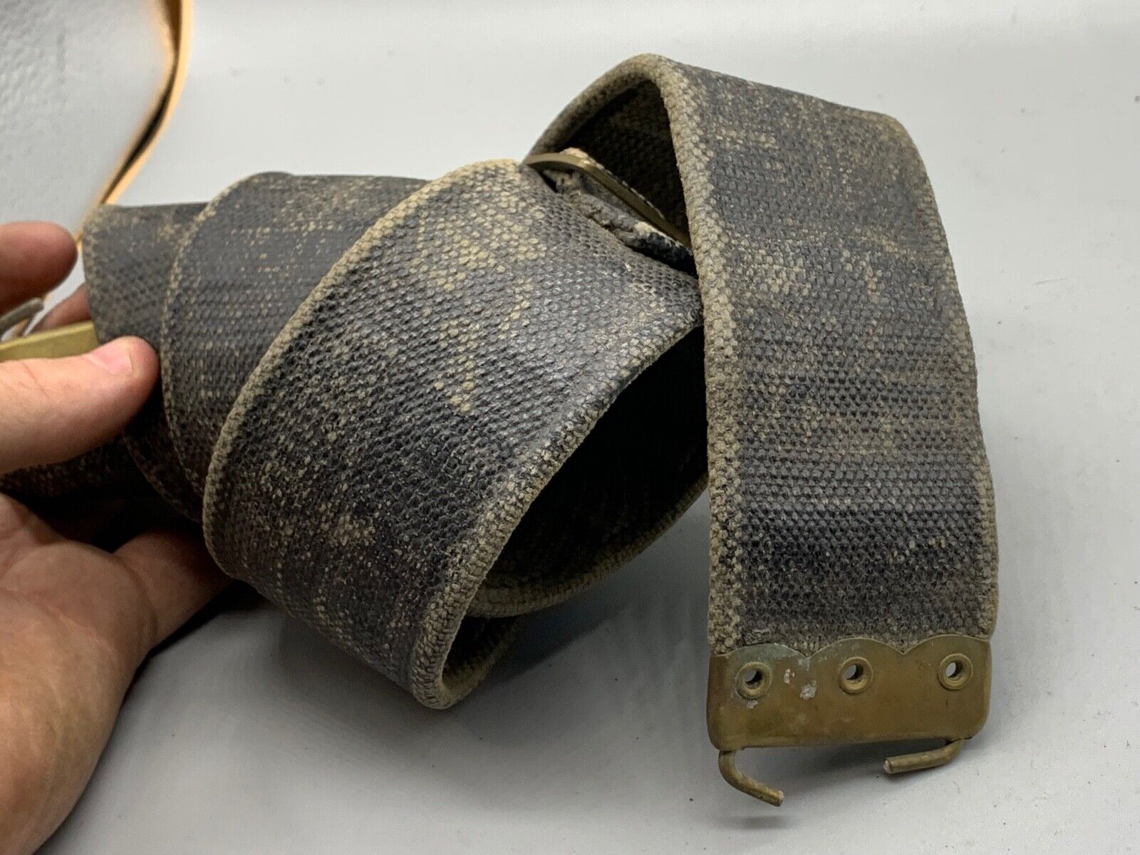 Original British Army / RAF Webbing Belt - WW2 37 Pattern - 40 Inch Waist Max - The Militaria Shop