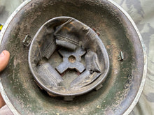 Load image into Gallery viewer, Original WW2 Canadian / British Army Mk3 High Rivet Turtle Helmet & Liner - The Militaria Shop