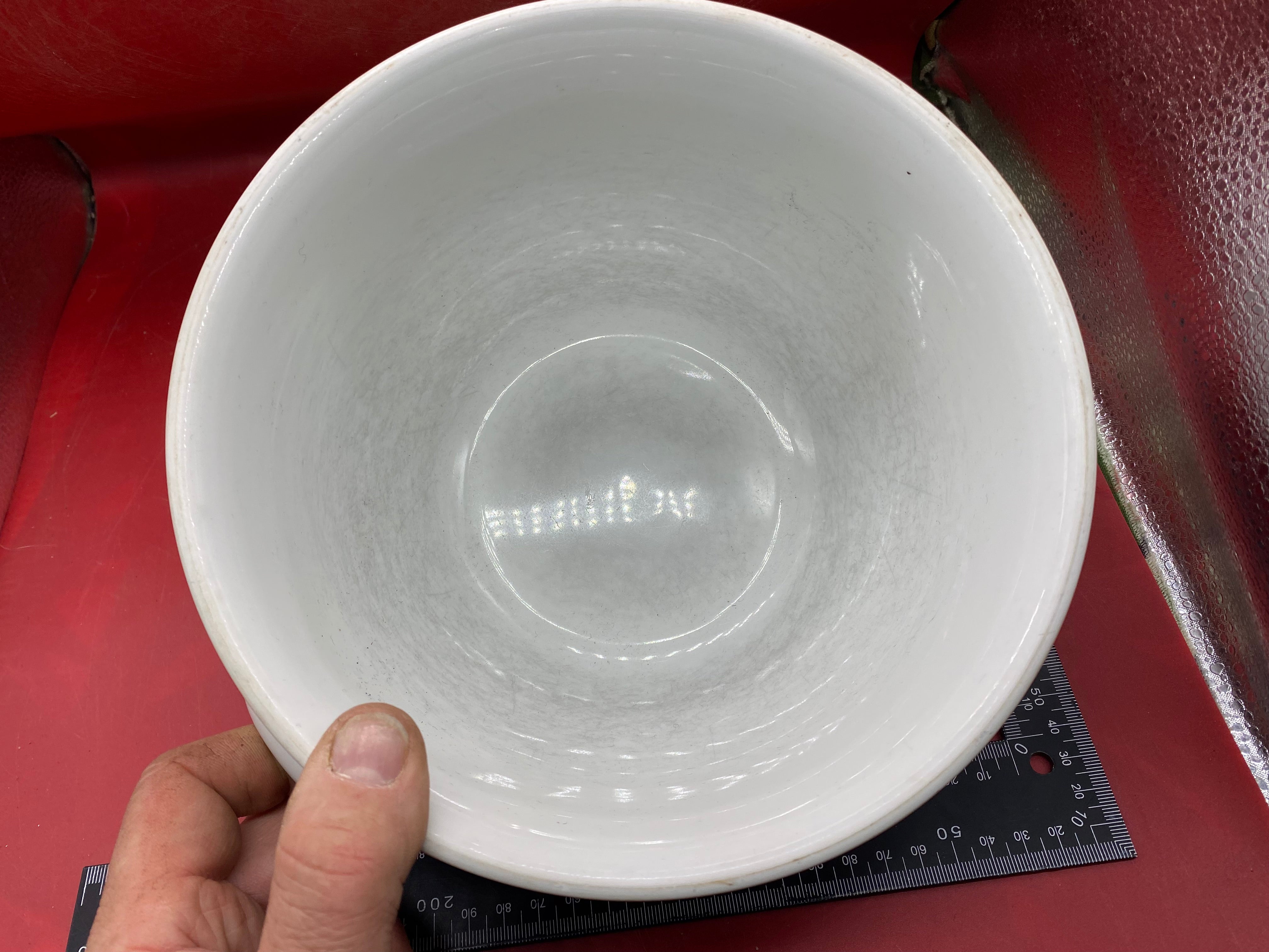 A WW2 German Large White Heavy Porcelain DAF Cooking / Serving Bowl. - The Militaria Shop