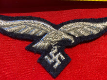 Load image into Gallery viewer, Reproduction Luftwaffe Officers Bullion Breast Eagle badge. - The Militaria Shop