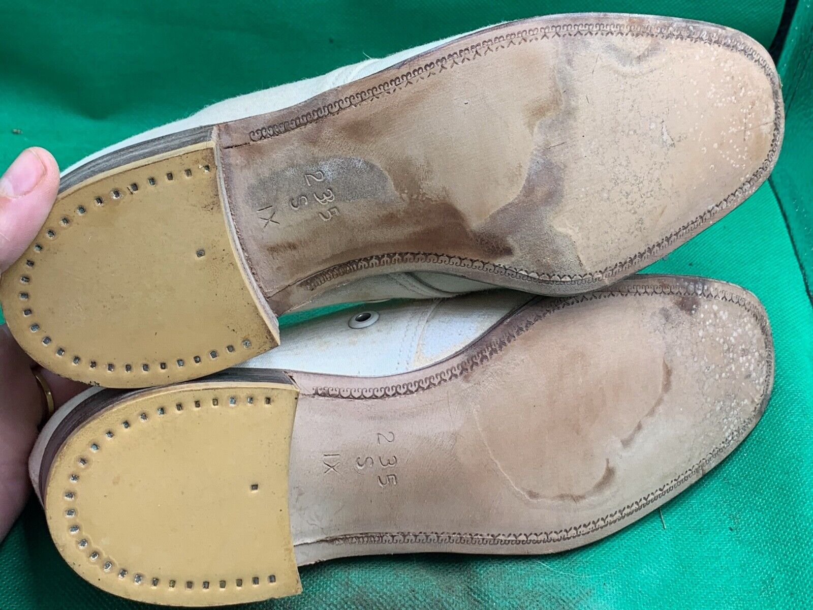 Original WW2 British Army Women's White Summer Shoes - ATS WAAF - Size 235s - The Militaria Shop