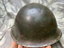 Load image into Gallery viewer, Original WW2 British / Canadian Army Mk3 High Rivet Turtle Helmet & Liner - The Militaria Shop