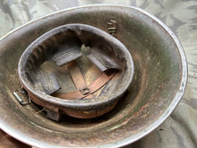 Load image into Gallery viewer, Original WW2 British / Canadian Army Mk3 High Rivet Turtle Helmet & Liner - The Militaria Shop