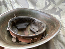 Load image into Gallery viewer, Original WW2 British / Canadian Army Mk3 High Rivet Turtle Helmet & Liner - The Militaria Shop
