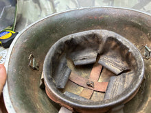 Load image into Gallery viewer, Original WW2 British / Canadian Army Mk3 High Rivet Turtle Helmet & Liner - The Militaria Shop