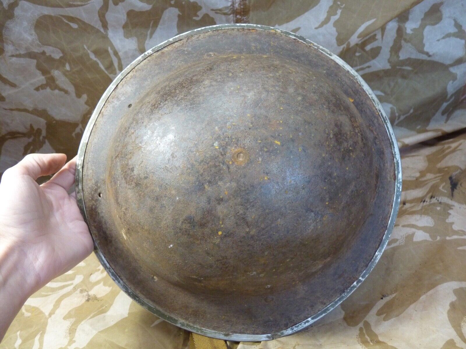 Original WW2 British Style South African Mk2 Army Combat Helmet - The Militaria Shop