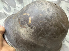 Load image into Gallery viewer, Original WW2 Canadian / British Army Mk3 High Rivet Turtle Helmet & Liner - The Militaria Shop