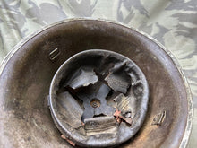 Load image into Gallery viewer, Original WW2 Canadian / British Army Mk3 High Rivet Turtle Helmet & Liner - The Militaria Shop