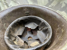 Load image into Gallery viewer, Original WW2 Canadian / British Army Mk3 High Rivet Turtle Helmet & Liner - The Militaria Shop