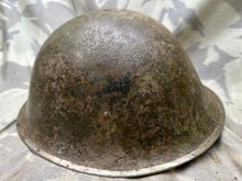 Load image into Gallery viewer, Original WW2 Canadian / British Army Mk3 High Rivet Turtle Helmet & Liner - The Militaria Shop