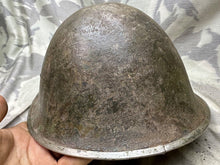 Load image into Gallery viewer, Original WW2 Canadian / British Army Mk3 High Rivet Turtle Helmet & Liner - The Militaria Shop