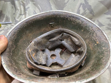 Load image into Gallery viewer, Original WW2 Canadian / British Army Mk3 High Rivet Turtle Helmet & Liner - The Militaria Shop